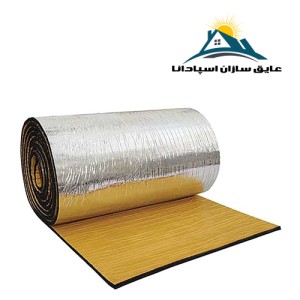 عایق الاستومری رولی با ضخامت 9 میلی متر پشت چسبدار ساده با روکش آلومینیوم 170 میکرون اکوفلکس ا eco-flex 9