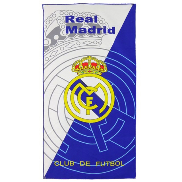 حوله ورزشی  رئال مادرید مدل Real Madrid sports towel| سفید آبی