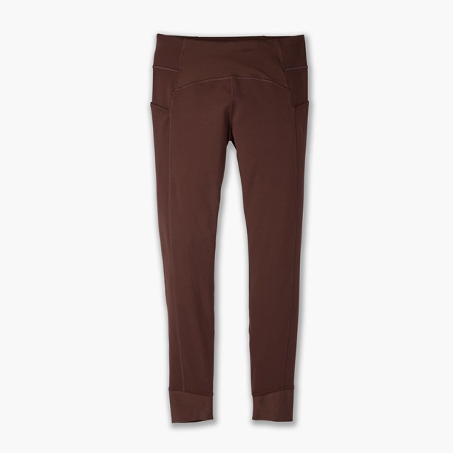 لگ ورزشی ترمال زنانه بروکس مدل Brooks Women Momentum Thermal Tight| قهوه ای