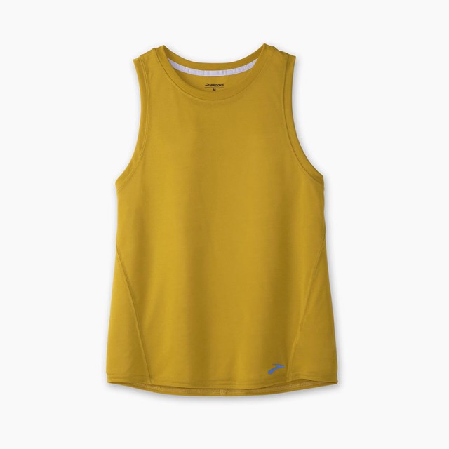 تاپ ورزشی زنانه بروکس مدل Brooks Women's Distance Tank Top|طلایی