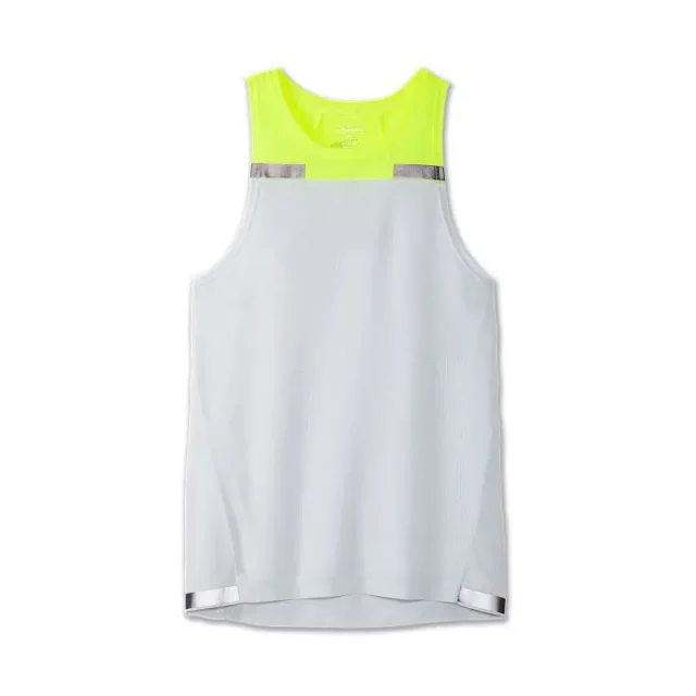 تاپ ورزشی مردانه بروکس مدل Brooks Mens Carbonite Tank|سفید