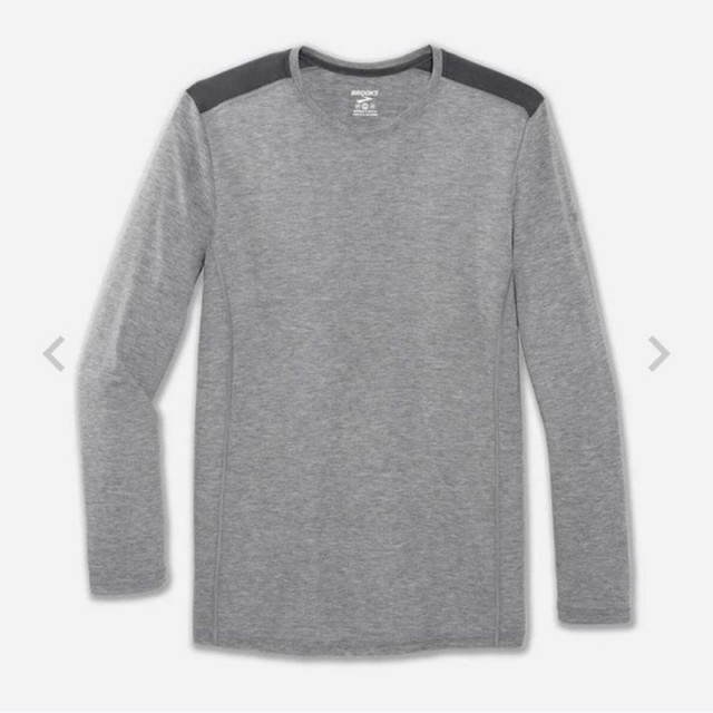 آستین بلند ورزشی مردانه بروکس مدل Brooks Men's Distance Long Sleeve|طوسی