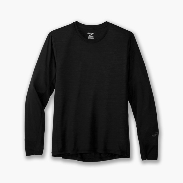 آستین بلند ورزشی مردانه بروکس مدل Brooks Men's Distance Long Sleeve|مشکی