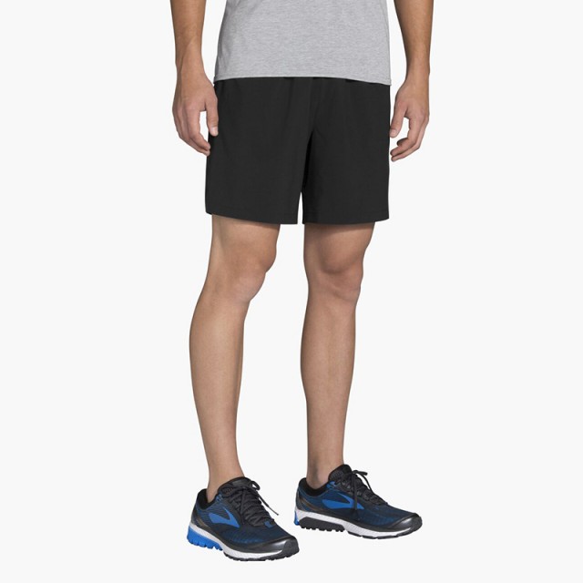 شورت ورزشی مردانه بروکس مدل Brooks Men Go-To 7 Short| مشکی
