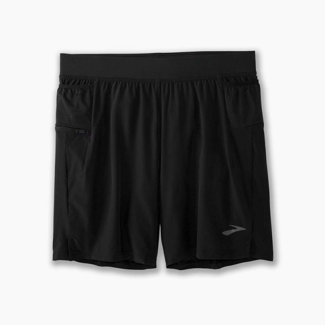 شورت ورزشی مردانه بروکس مدل Brooks Men's Sherpa 7" 2-in-1 Short|مشکی