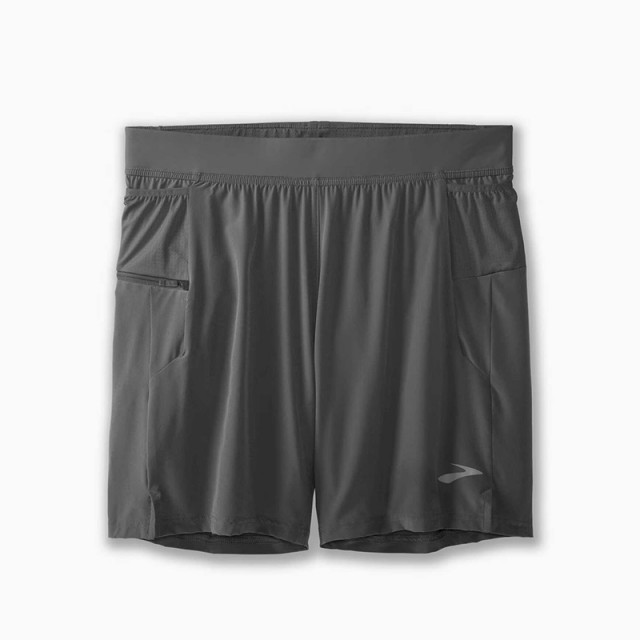 شورت ورزشی مردانه بروکس مدل Brooks Men's Sherpa 5" 2-in-1 Short|طوسی