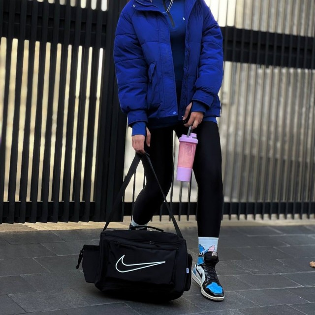 ساک ورزشی جا شیکر دار نایک مدل Nike sports bag with shaker holder| مشکی