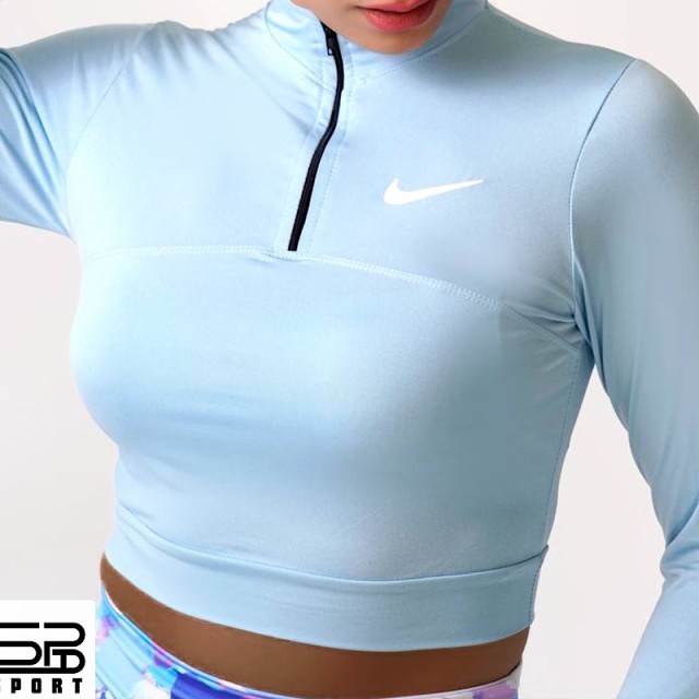 کراپ زنانه نیم‌زیپ نایکی_ Nike Women’s Half-Zip Crop Top| کد ۲۰۶۹