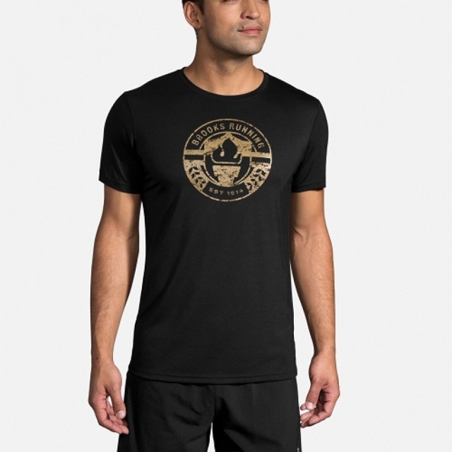 تیشرت ورزشی مردانه بروکس مدل Brooks Men's Distance Graphic Tee Short Sleeve