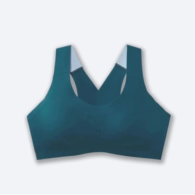 نیم تنه ورزشی زنانه بروکس مدل Brooks Dare Crossback Run Bra|سبز آبی