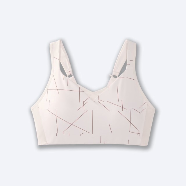 نیم تنه ورزشی زنانه بروکس مدل Brooks Convertible Sports Bra|صورتی طرح دار