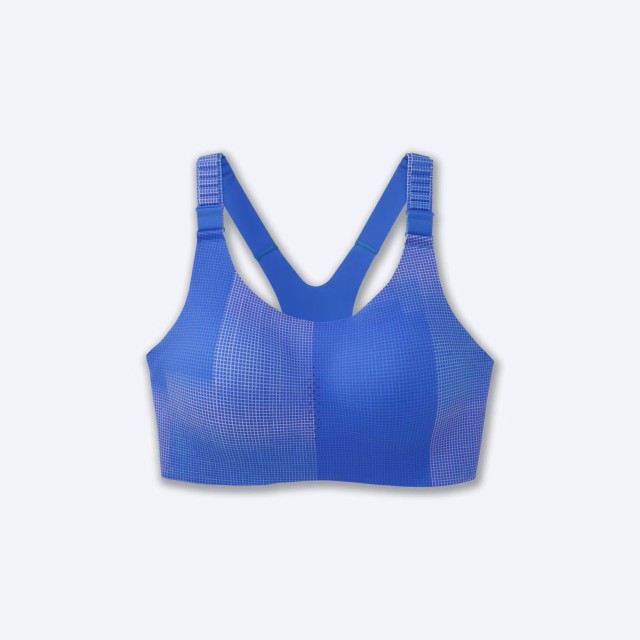 نیم تنه ورزشی زنانه بروکس مدل Brooks Racerback 2.0 Sports Bra|آبی طرح دار