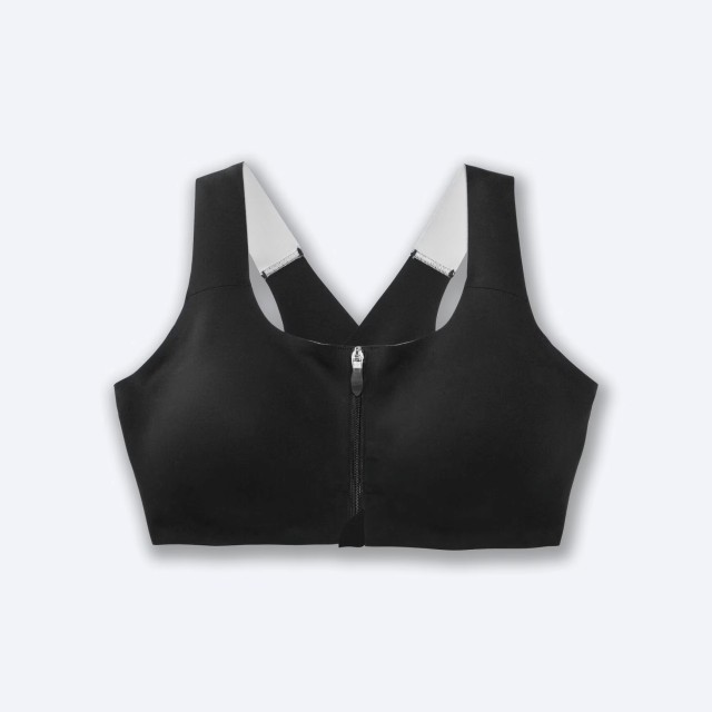 نیم تنه ورزشی زنانه بروکس مدل Brooks Dare Zip Run Bra|مشکی