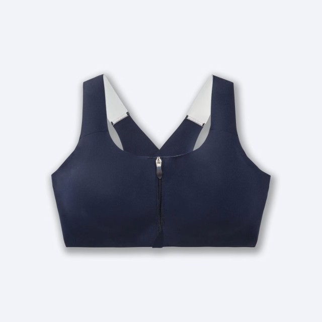 نیم تنه ورزشی زنانه بروکس مدل Brooks Dare Zip Run Bra|سرمه ای