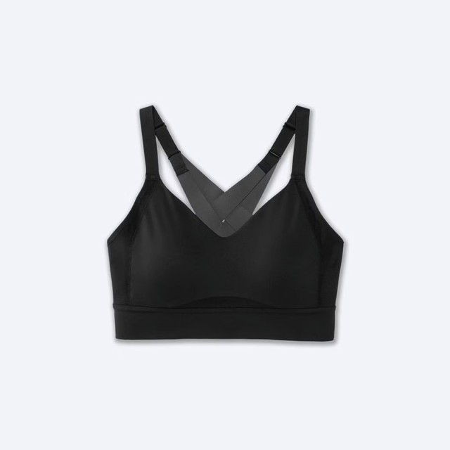 نیم تنه ورزشی زنانه بروکس مدل Brooks Interlace Sports Bra|مشکی