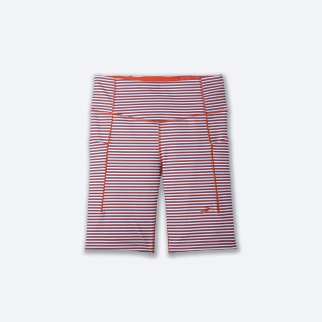 شورت تایت ورزشی زنانه بروکس مدل Brooks Women's Method8" Short Tight|سفید قرمز