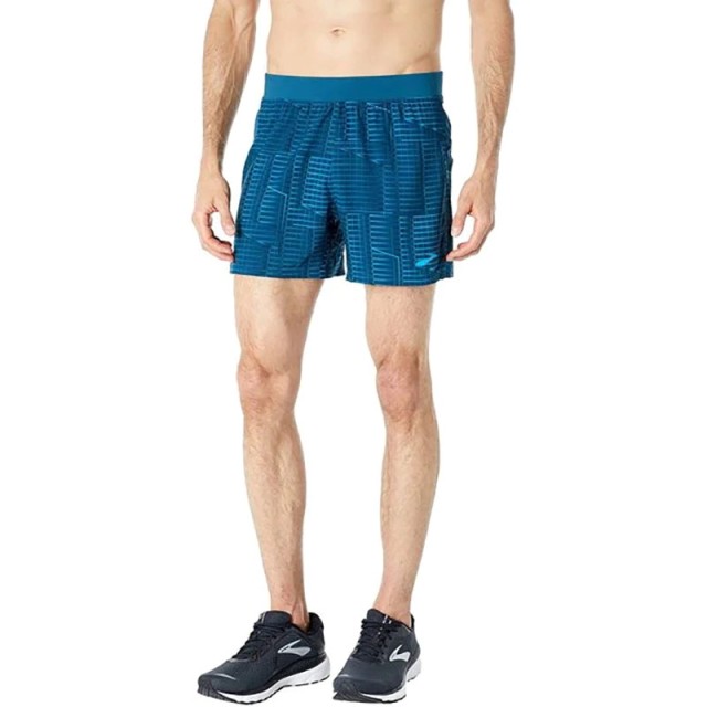شورت ورزشی مردانه بروکس مدل Brooks Men's Sherpa 5" Short|آبی طرح دار