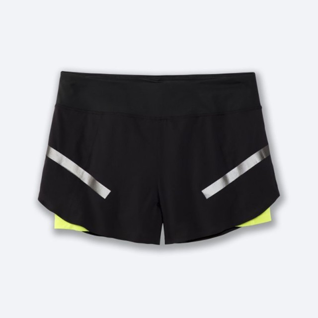 شورت ورزشی زنانه بروکس مدل Brooks Women's Carbonite 4" 2-in-1 Short