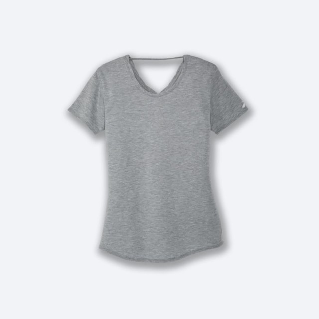 تیشرت ورزشی زنانه بروکس مدل Brooks Women's Distance Short Sleeve|طوسی