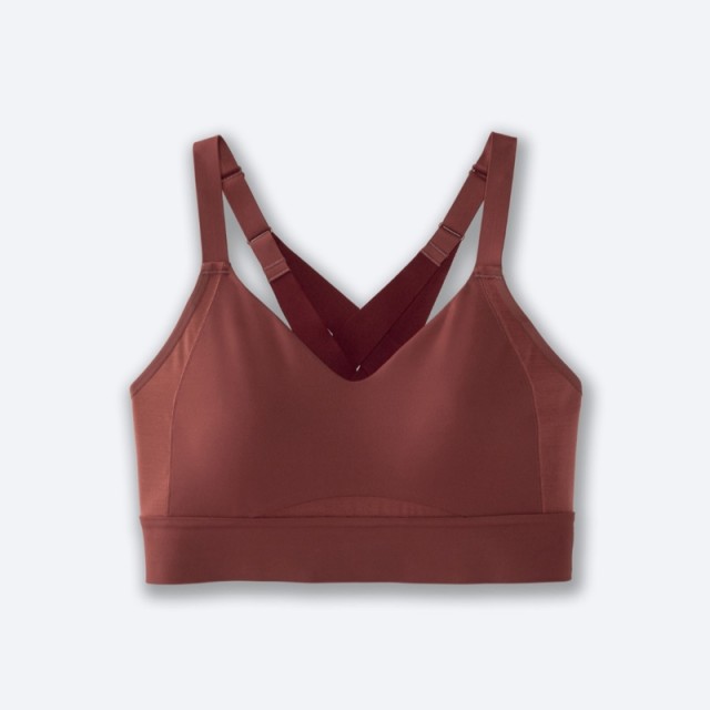 نیم تنه ورزشی زنانه بروکس مدل Brooks Interlace Sports Bra|سفالی