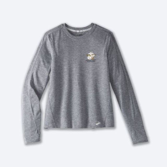 آستین بلند ورزشی زنانه بروکس مدل Brooks Women's Distance Graphic Long Sleeve|طوسی