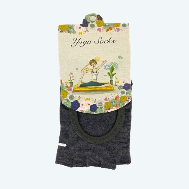 جوراب یوگا بدون لغزش مدل Non-slip yoga socks| ذغالی