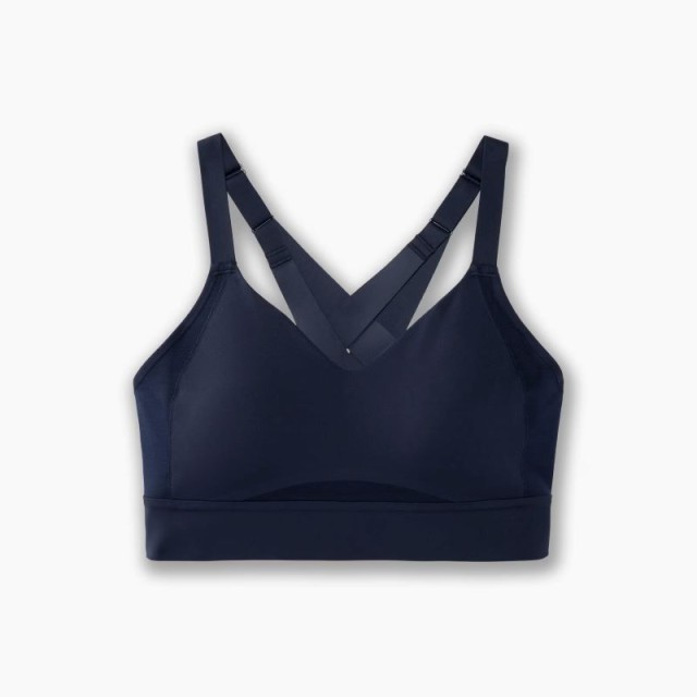 نیم تنه ورزشی زنانه بروکس مدل Brooks Interlace Sports Bra| سرمه ای