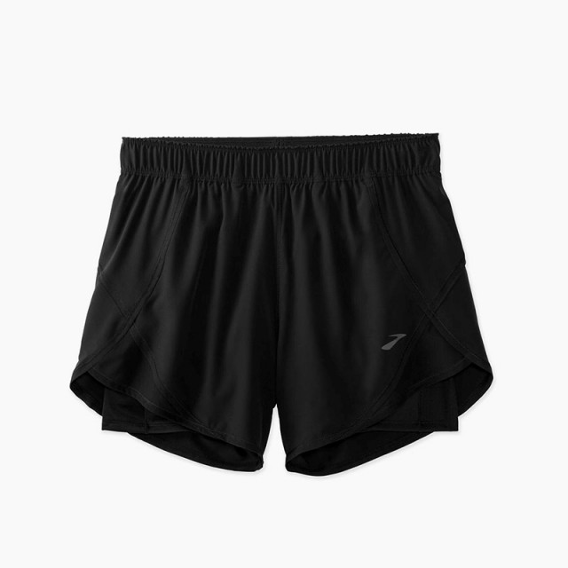 شورت ورزشی زنانه بروکس مدل Brooks Women's Chaser5" 2-in-1 Short|مشکی