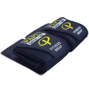 مچ بند بدنسازی پاپو مدل Papo fitness wristband|مشکی زرذ