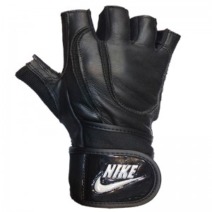 دستکش بدنسازی مردانه چرمی نایک مدل Nike Men's Leather Gym Gloves|مشکی