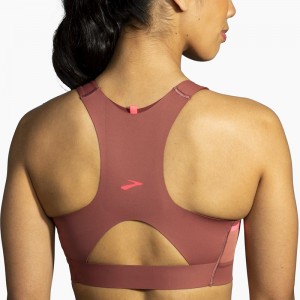 نیم تنه ورزشی زنانه بروکس مدل Brooks 3 Pocket Sports Bra|سفالی