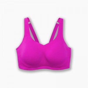 نیم تنه ورزشی فنر دار زنانه بروکس مدل Brooks UnderWire Sports Bra | ارغوانی