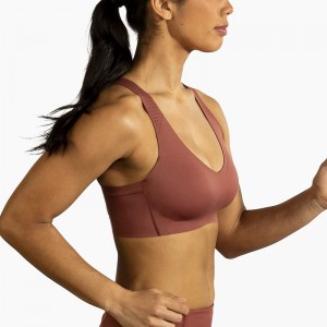 نیم تنه ورزشی زنانه بروکس مدل  Brooks Dare V Neck Run Bra|مسی