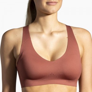 نیم تنه ورزشی زنانه بروکس مدل  Brooks Dare V Neck Run Bra|مسی