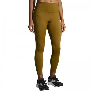 لگ ورزشی زنانه بروکس مدل Brooks Women's Method 7/8 Tight|زیتونی