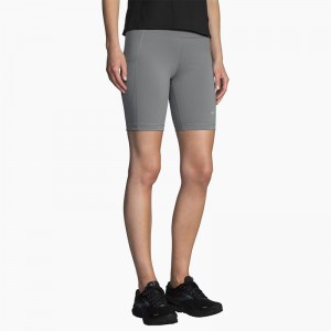 شورت تایت ورزشی زنانه بروکس مدل Brooks Women's Method8" Short Tight|طوسی