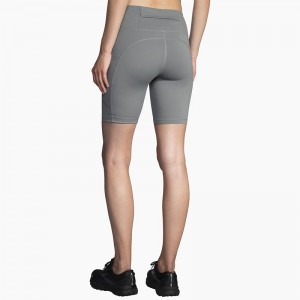 شورت تایت ورزشی زنانه بروکس مدل Brooks Women's Method8" Short Tight|طوسی