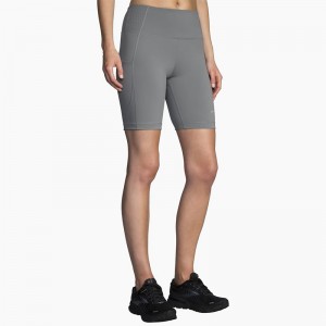 شورت تایت ورزشی زنانه بروکس مدل Brooks Women's Method8" Short Tight|طوسی