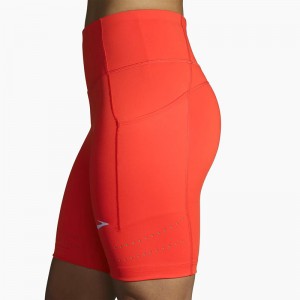 شورت تایت ورزشی زنانه بروکس مدل Brooks Women's Method8" Short Tight| نارنجی