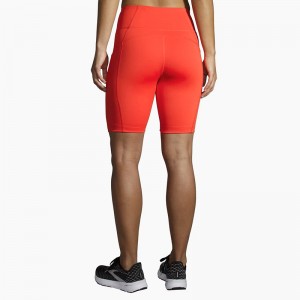 شورت تایت ورزشی زنانه بروکس مدل Brooks Women's Method8" Short Tight| نارنجی