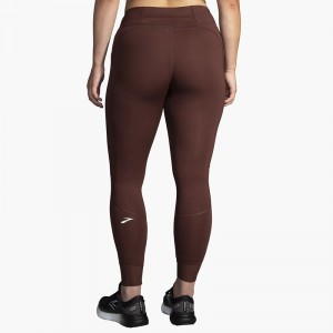 لگ ورزشی ترمال زنانه بروکس مدل Brooks Women Momentum Thermal Tight| قهوه ای