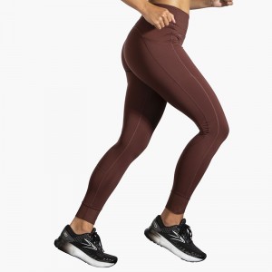 لگ ورزشی ترمال زنانه بروکس مدل Brooks Women Momentum Thermal Tight| قهوه ای