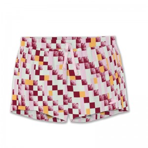 شورت ورزشی زنانه بروکس مدل Brooks Women's Moment 5" Short|سفید طرج دار