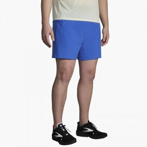 شورت ورزشی مردانه بروکس مدل Brooks Men's Sherpa 7" 2-in-1 Short|آبی کاربنی