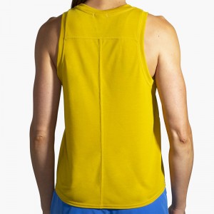 تاپ ورزشی زنانه بروکس مدل Brooks Women's Distance Tank Top|طلایی