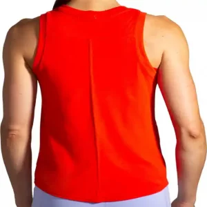 تاپ ورزشی زنانه بروکس مدل Brooks Women's Distance Graphic Tank Top|نارنجی طرح دار