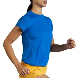 تیشرت ورزشی زنانه بروکس مدل Brooks Women Distance Short Sleeve|آبی