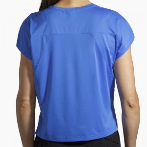 تیشرت ورزشی زنانه بروکس مدل Brooks Women Sprint Free Short Sleeve|آبی