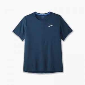 تیشرت ورزشی مردانه بروکس مدل Brooks Men's Atmosphere Short Sleeve|آبی تیره