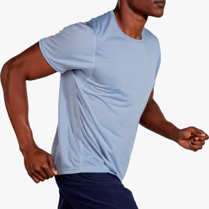 تیشرت ورزشی مردانه بروکس مدل Brooks Men's Distance Short Sleeve|آبی آسمانی